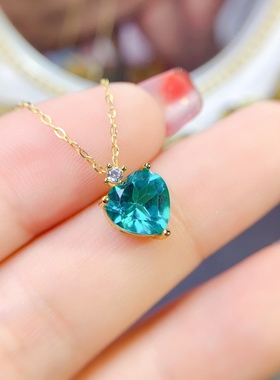 925银饰吊坠空托简约时尚百搭女心形8*810*10mm镶嵌托帕石紫水晶