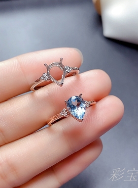 银饰水滴戒指空托4S92565