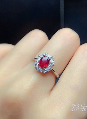 戒指银饰品5翡翠晶石s925奢款