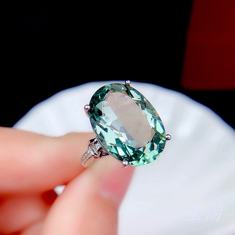 s925纯银戒托开口椭圆465