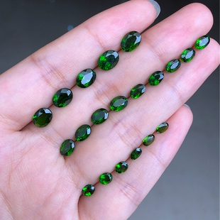 透辉石裸石戒面椭圆形3*43*54*54*65*76*8mm透辉石原石配石裸石