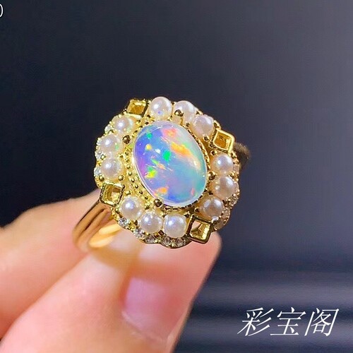 镀黄金珍珠复古宫廷风戒指空托