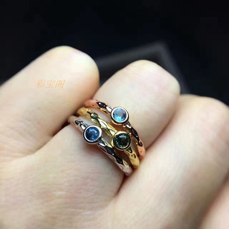新款925银戒指空托diy翡翠祖母绿