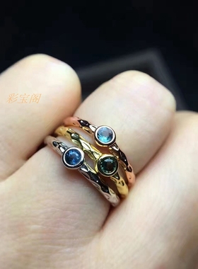 新款925银戒指空托diy翡翠祖母绿