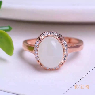 s925银镀金时尚围锆戒指空托 重叠活口女戒椭圆8x10猫mm DIY爆款