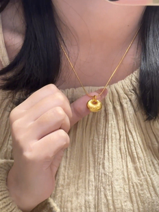 金坨坨小胖福錢袋元 潮 網(wǎng)紅百搭鎖骨鏈新款 寶項(xiàng)鏈女設(shè)計(jì)感復(fù)古中式