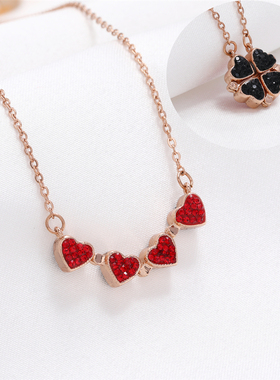 创意满钻四叶草项链女女朋友闺蜜