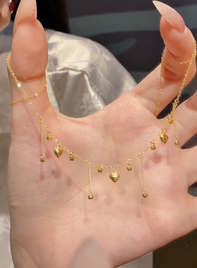 超仙流苏繁星点点爱心流苏锁骨链项链女气质设计感配饰日韩新款