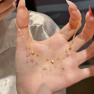 超仙流苏繁星点点爱心流苏锁骨链项链女气质设计感配饰日韩新款