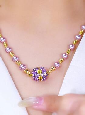 吊坠有求必应磁吸轻奢珍珠项链