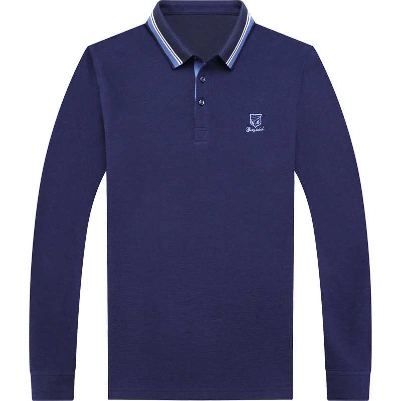 BCGOLF男款长袖翻领体恤衫男式上衣服装春秋