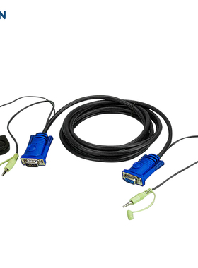 ATEN 宏正 2L-5202B/2L-5203B/2L-5205B 端口切换VGA连接线 长度1.8M/3米/5米