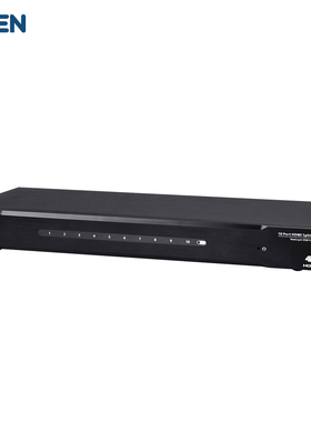 ATEN宏正 VS0110HA 10端口影音分配器 HDMI 4K分辨率 即插即用 可机架式安装（1U设计）