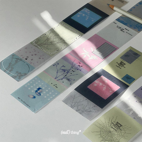 nullthing原创胶带 春霜5m卷 烫银 硫酸纸 胶带贴纸