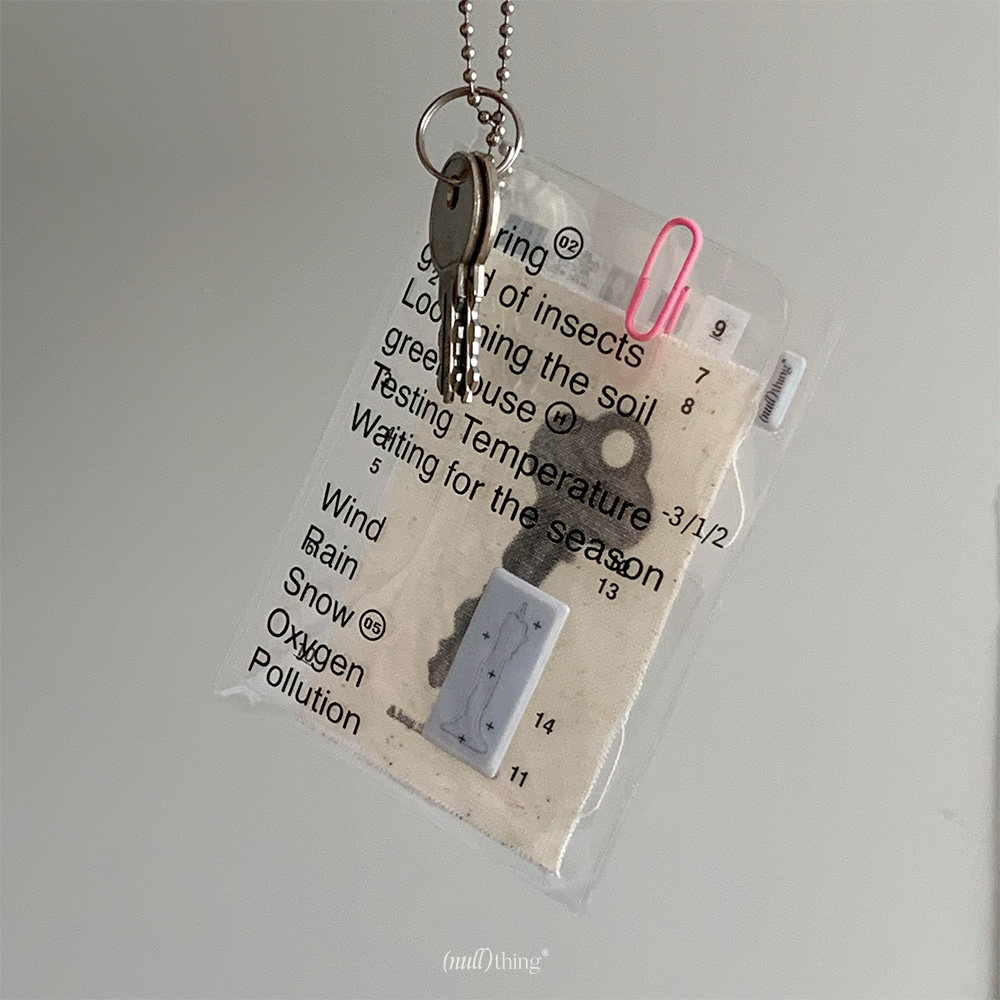 nullthing®创意M5素材内页打孔素材透明PVC分隔页创意卡片