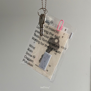 nullthing®创意M5素材内页打孔素材透明PVC分隔页创意卡片