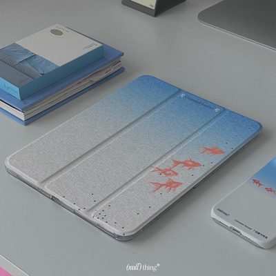 nullthing®未完成的夏天平板壳iPad透明三折平板保护套iPadpro2024金鱼平板壳