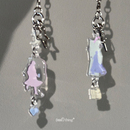 nullthing原创设计 大步向前滴胶闪粉挂件钥匙扣手机壳挂饰