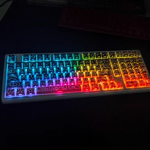 多颜色透光等高线4.0机械键盘字符发光侧刻PBT材质原厂wooting