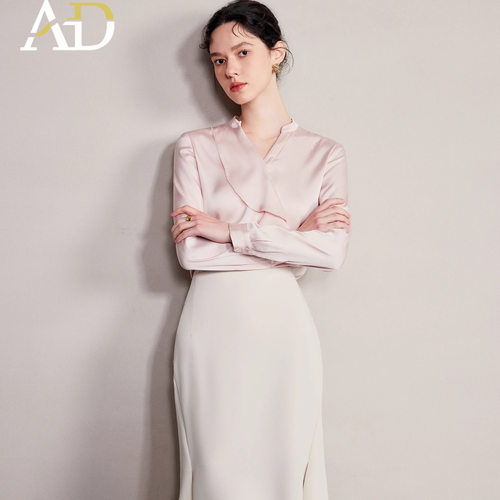AD新款衬衫女高级感轻奢减龄