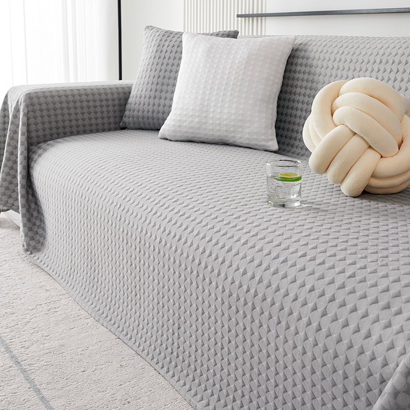 2025黑科技夏季凉感沙发盖布简约现代沙发套罩防猫抓布多功能垫巾