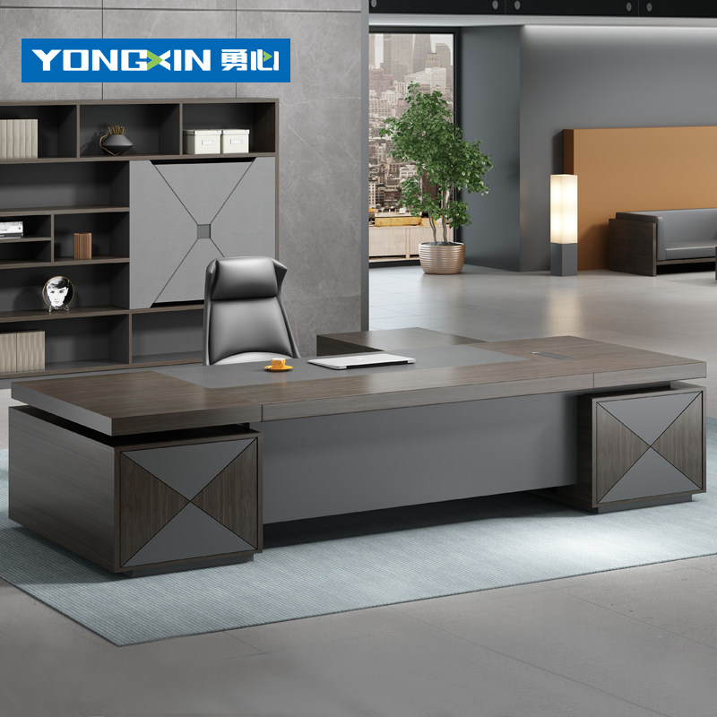 老板桌办公家具简约现代胡桃木商用大班台经理总裁桌办公桌椅组合在类目 商业/办公家具, 办公家具, 办公桌, 大班台/主管桌中 - 来自Buy2taobao.com提供专业的淘宝代购服务