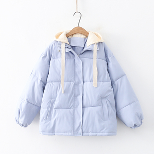 羽绒棉服少女生冬装2024年新款初中高中学生棉袄短款加厚棉衣外套