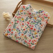 女士宽松百搭文艺纯棉打底衬衣上衣 衬衫 春秋新款 小清新印花朵长袖