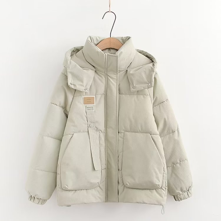 常规学院风宽松羽绒棉服少女冬装