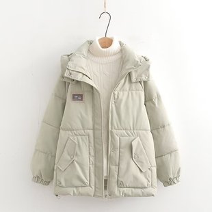 韩版 少女面包服高中生洋气加厚棉衣 棉服女初中学生学院风冬季