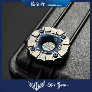 万全行 美国 steel flame 新款蓝色盾标  EDC挑战币 收藏款