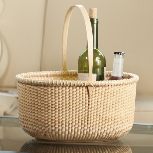 藤田藤编野餐篮手提菜篮子特价