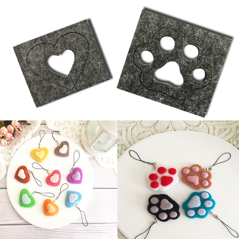 羊毛毡戳戳乐手工diy模具爱心