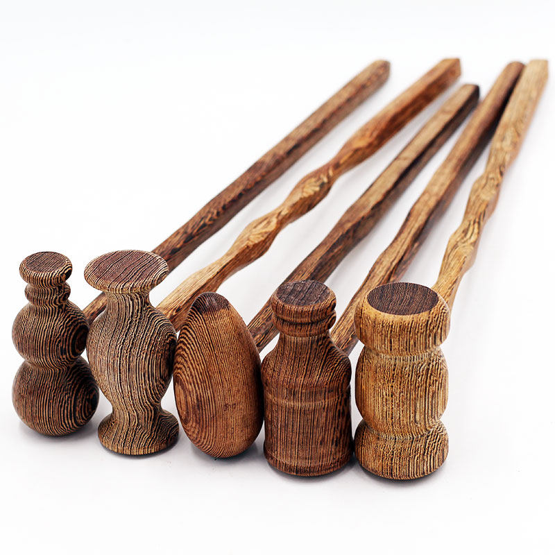 木头按摩敲捶 鸡翅木锤敲背按摩器敲打棒按摩锤护理器一件包邮