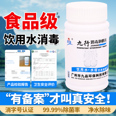 自来水净水片漂白食用级水质净化消毒剂野外生存泡腾片水井水消毒