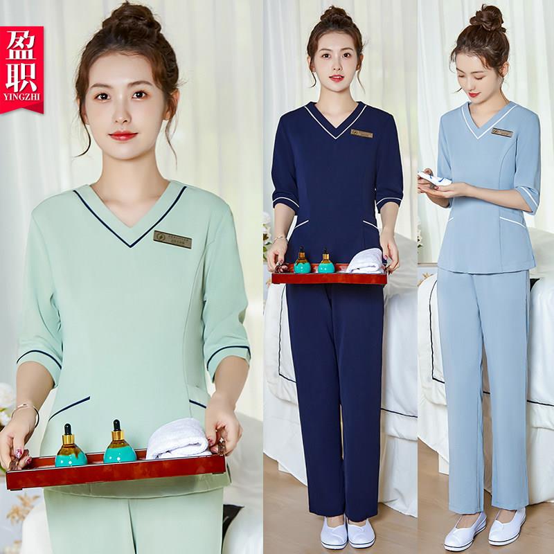 足浴足疗工服新款套装秋季沐足店工作服女技师sps会所美容师工衣