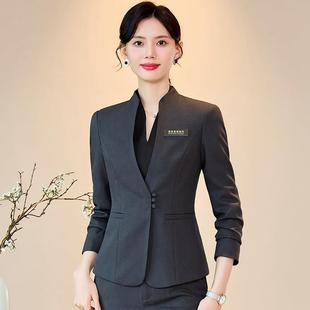 高端职业套装女春秋收腰西装珠宝店酒店前台经理美容院气质工作服