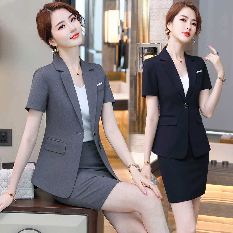 售楼工作服高端西装套装女职业装夏季OL气质面试正装酒店经理工装