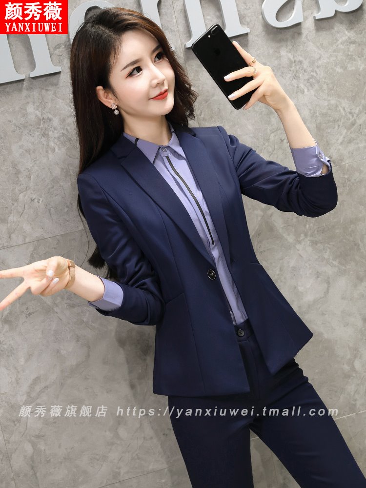 新款职业装西装套装女工作服高端时尚西服正装女春夏面试气质工装