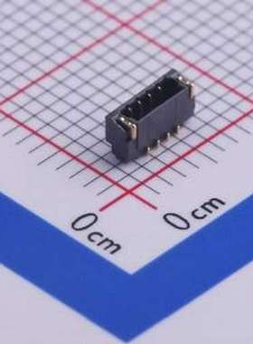 A0800WR-S-04PNLBG1GS1R 线对板针座 黑色 SMD,P=0.8mm,卧贴