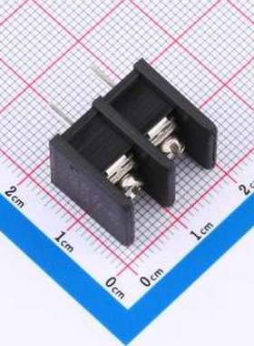 WJ35S-B-8.25-2P 栅栏式接线端子 间距P=8.25mm 2Pin位 边脚 黑色