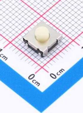BTS0E0053CEJ00 轻触开关 6.65*6.4*4.3mm 250gf 米黄色硅胶 贴片