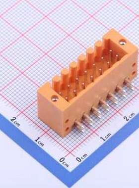 KF2EDGERM-3.5-2*7P 插拔式接线端子 螺丝固定 3.5mm 弯插,P=3.5m