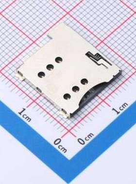 ZX-MSIM-481.35J SIM卡连接器 自弹式 MicroSIM卡 卡座 SMD