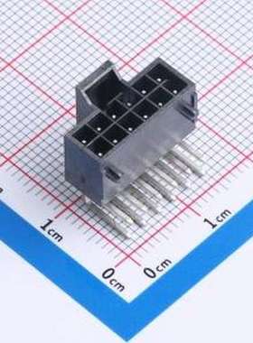 X2513WR-2x06A-LPSN 线对板针座 2x6P 间距:2.5mm 弯插 黑色 插件