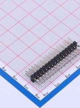 PZ254-2-16-WS 排针 2x16P 间距:2.54mm 方针 卧贴 黑色 SMD,P=2.