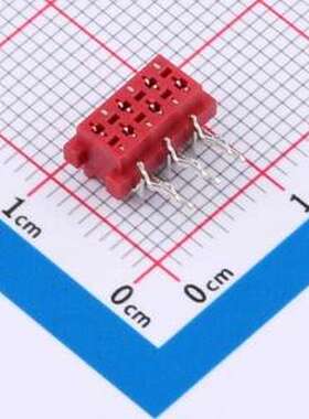 X9127WR-06A2-9TSNRE 线对板针座 间距:1.27mm 弯插 弯插,P=1.27m