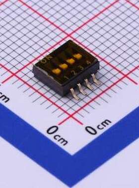 TP-04 拨码开关 拨码开关黑色04P-4PIN间距1.27mm贴片正拨平拨4位