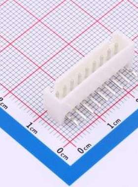 KH-A2504-R-09AWD 线对板针座 间距:2.54mm 1x9P 白色 插件,P=2.5