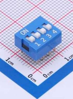 DS-04-B-T 拨码开关 蓝色平拨 4位 KE拨码开关 插件